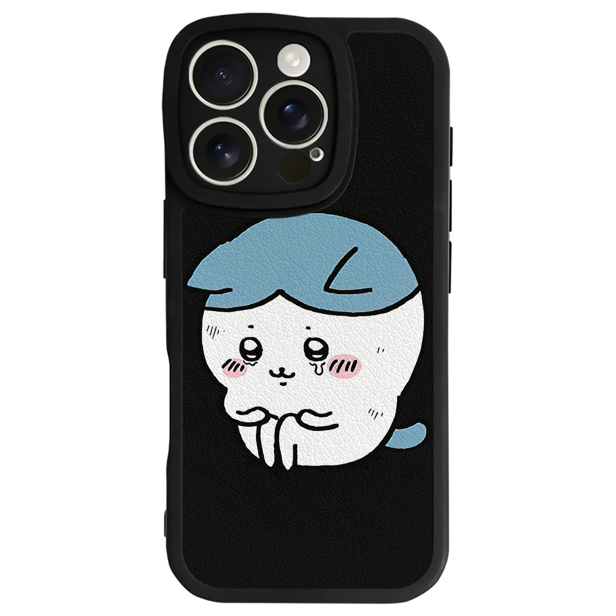 （画像用） ちいかわ ハチワレ Chii-kawa hachiware 【iPhone 16シリーズ対応】シリコンスマホケース（レザー調） 材質：シリコン